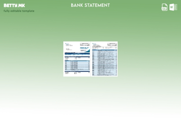 Модерен стил на САД Мисури заедно Шаблон за збор страници за извод од банкарски 